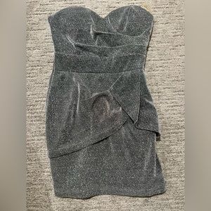 Strapless sparkly dress